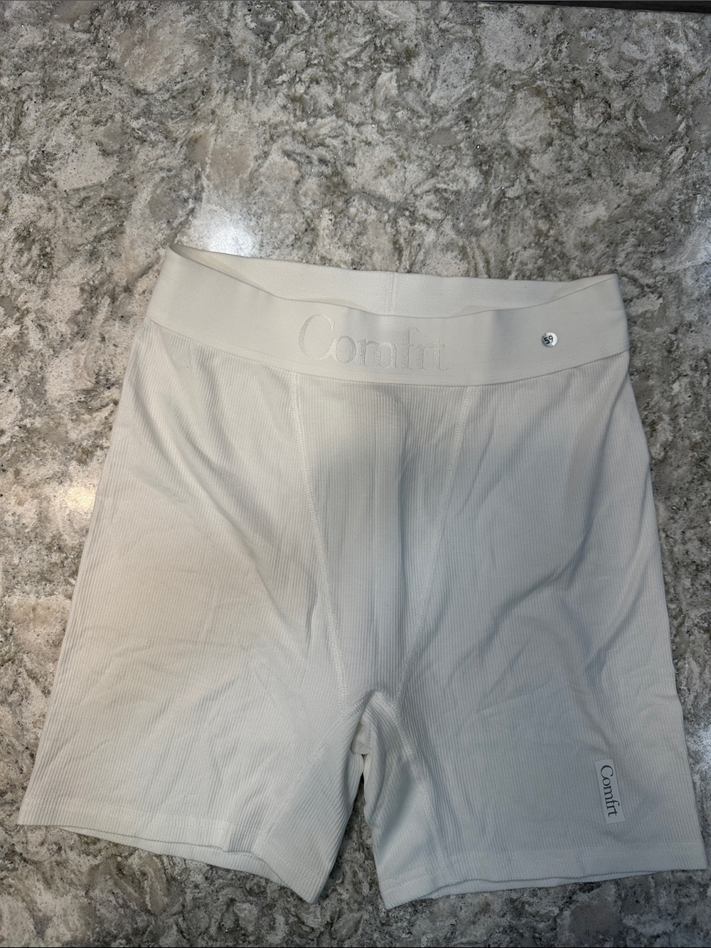 Comfit Women's Ribbed Boxer Shorts — White